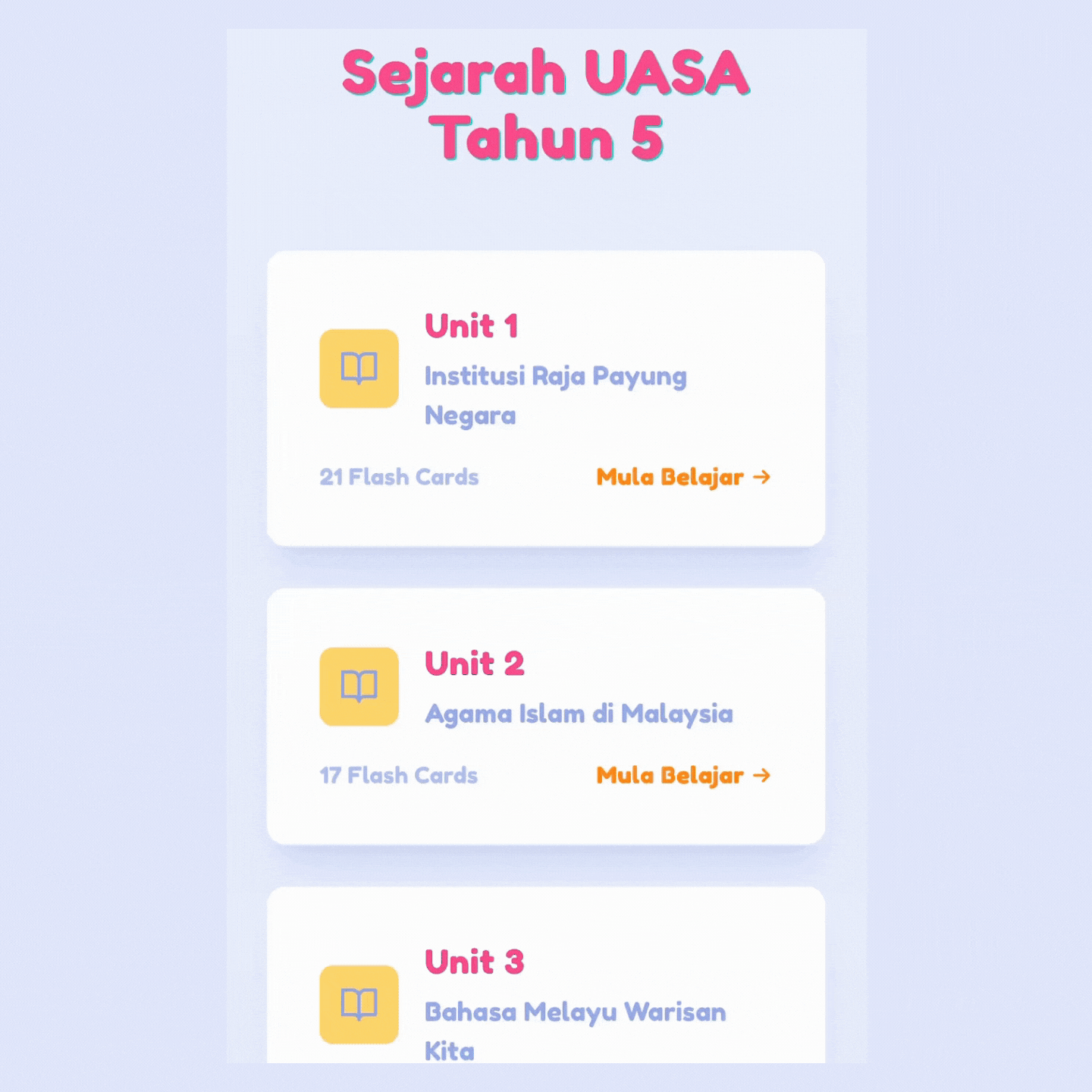 Flashcard Sejarah Digital - Cara Paling Senang Score A