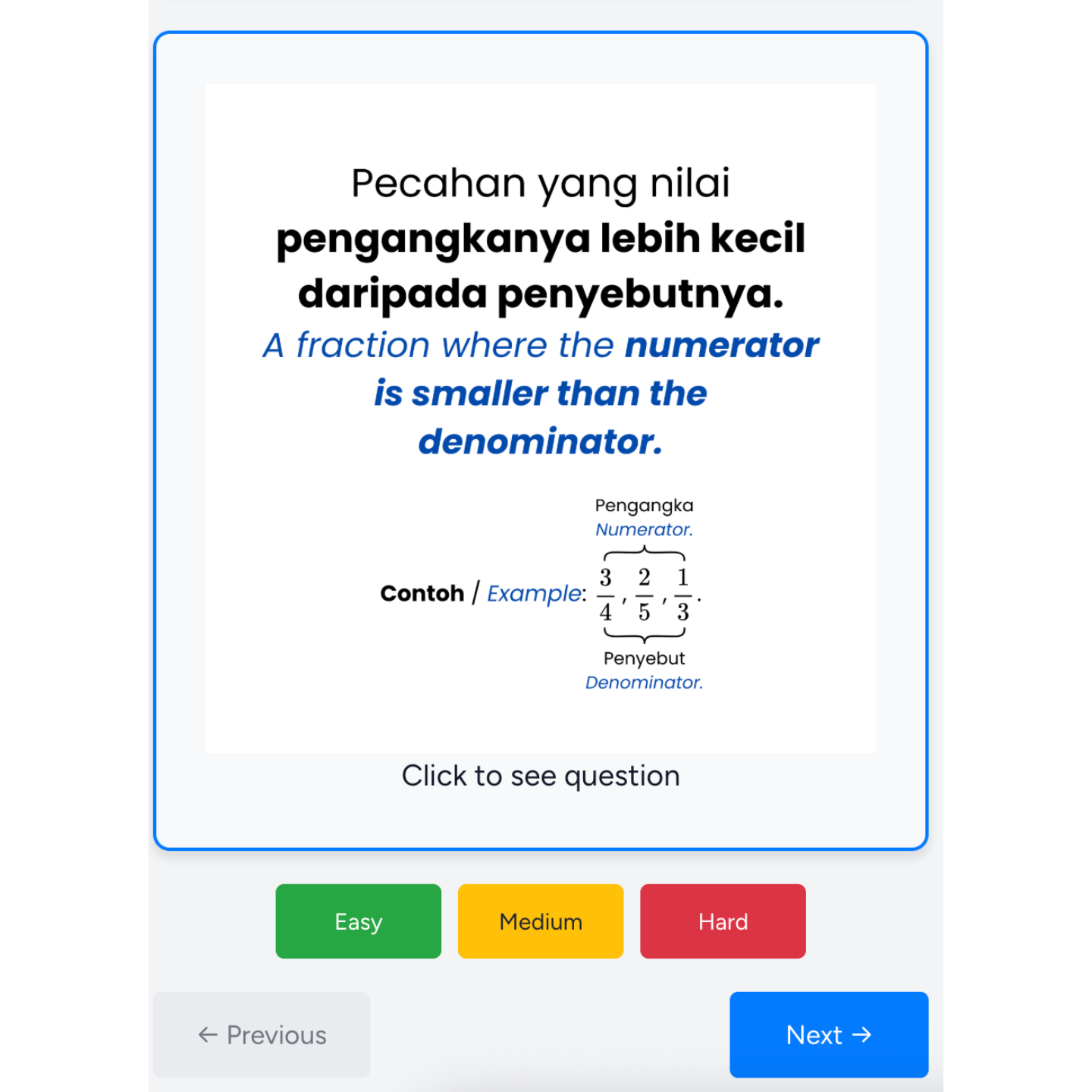 Screenshot Flashcard Matematik - Kandungan Pembelajaran