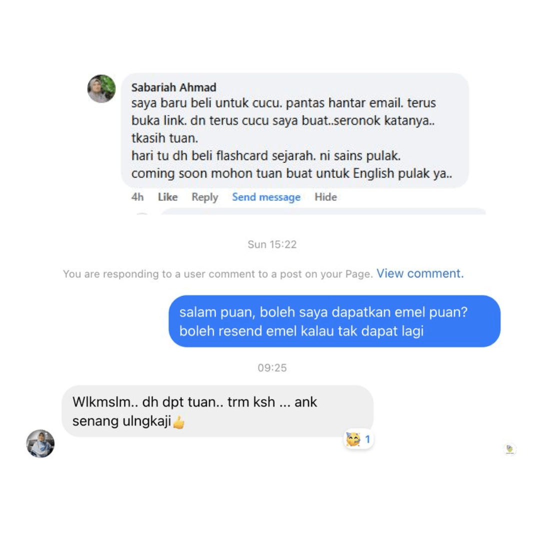 Testimoni Pengguna Flashcard Sejarah