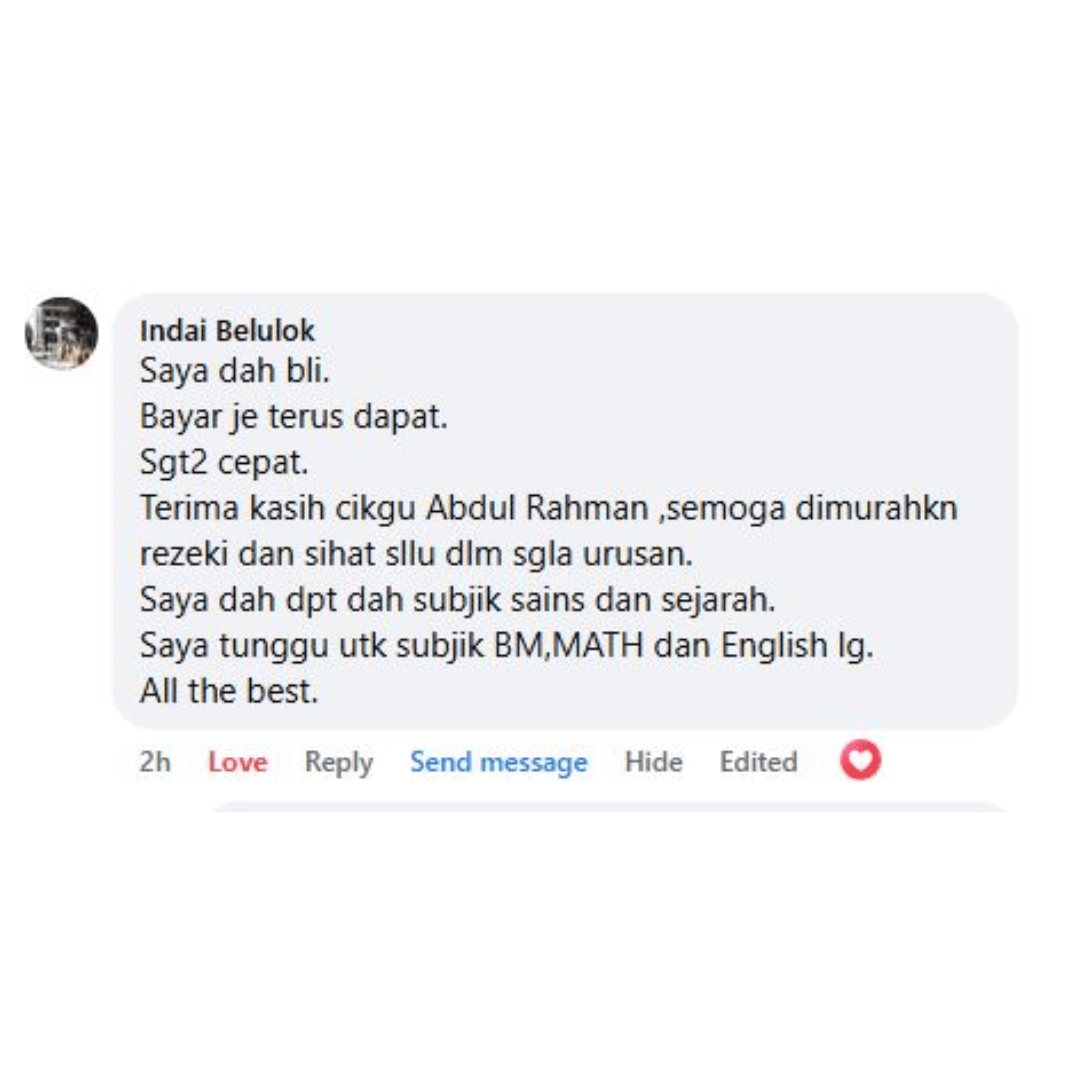 Testimoni Pengguna Flashcard Sejarah